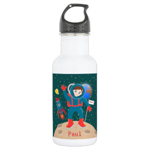 Botella De Agua Niño astronauta en la fiesta de cumpleaños de la l