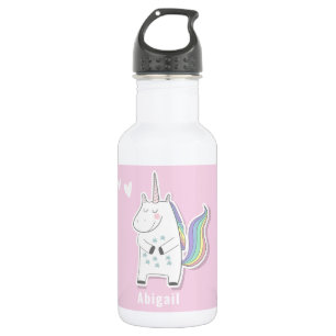 Botella De Agua Niños con unicornio personalizados