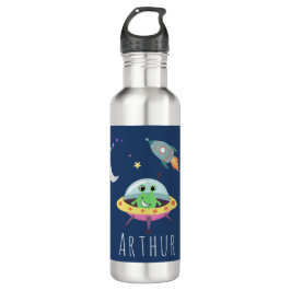 Botella De Agua Niños Cute espacio azul Alien Escuela para Niños