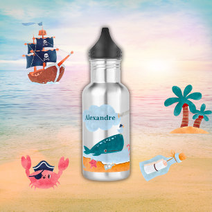 Botella De Agua Niños de ballenas de la isla de los Pirates del Ca