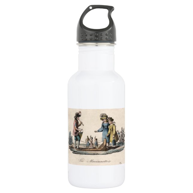 Botella De Agua Niños de marionetas antiguas muestran danza (Anverso)