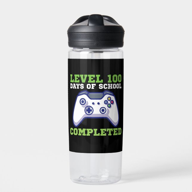 Botella De Agua Niños De Nivel 100 Días De Enseñanza Completados (Delante)