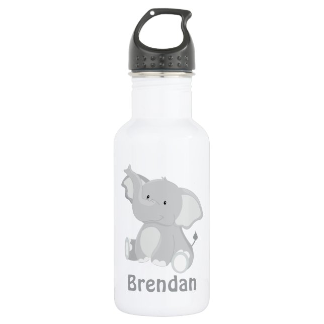 Botella De Agua Niños del elefante personalizados (Anverso)
