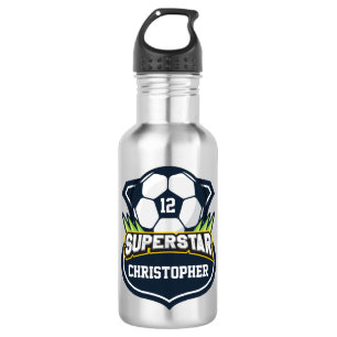 Botella De Agua Niños del fútbol de la superestrella