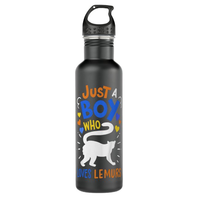 Botella De Agua Niños Lemur Para Niños O Chicas Cute Regalo De Lem (Anverso)