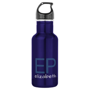 Botella De Agua Niños modernos azul personalizado pequeño