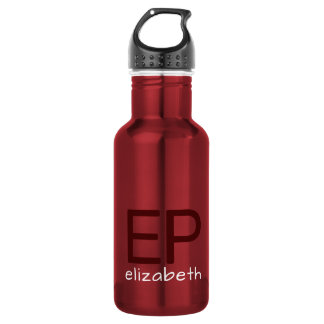 Botella De Agua Niños modernos rojos blancos personalizados pequeñ