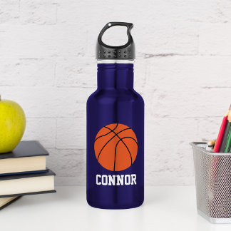 Botella De Agua Niños personalizados de baloncesto