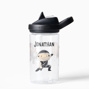 Botella De Agua Niños personalizados de Ninja Nombre personaliza