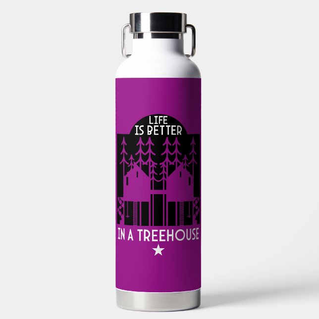 Botella De Agua Niños Treehouse De Nuevo Para El Escolar (Delantero)