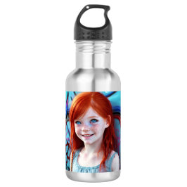 Botella De Agua Niños tribales | Bonito Pequeño Chica Redhead