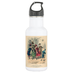 Botella De Agua Niños victorianos vistiendo representan antigüedad