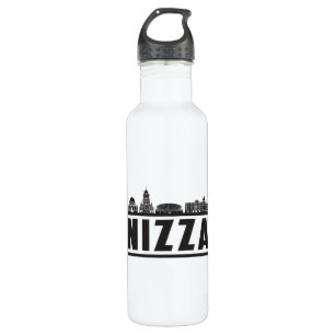 Botella De Agua Nizza City Skyline Cityscape Viaje Gracioso Regalo