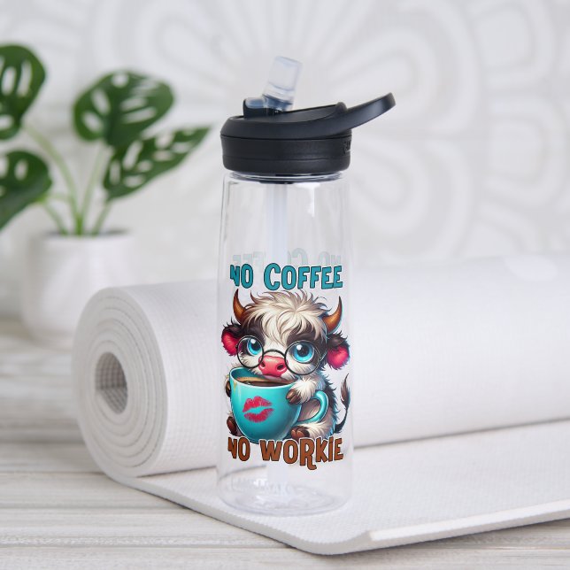 Botella De Agua No Coffee No Workie  (Yoga (girado))