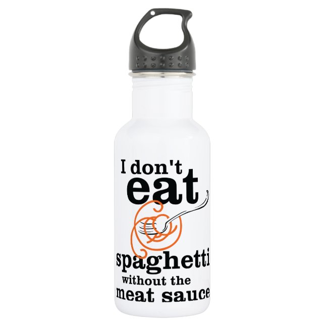 Botella De Agua No como Spaghetti sin la salsa de carne (Anverso)