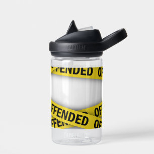 Botella De Agua No cruzar cinta de policía me ofende
