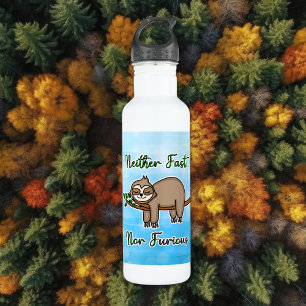 Botella De Agua No es ni rápido ni falso perezoso loth en rama de 