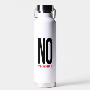 Botella De Agua No gracias a blanco