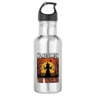 Botella De Agua No Hay Descanso Para La Bruja Vintage De Halloween