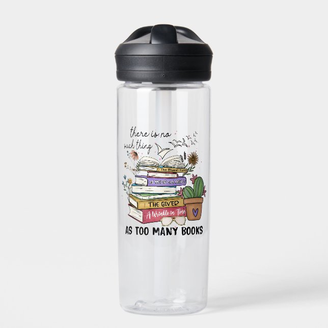 Botella De Agua No hay nada como tantos libros (Delante)