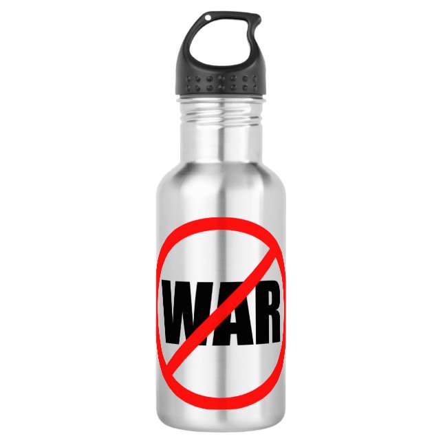 Botella De Agua No hay símbolo de guerra (Anverso)