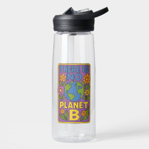 Botella De Agua No hay un Día Retro de la Tierra del Planeta B