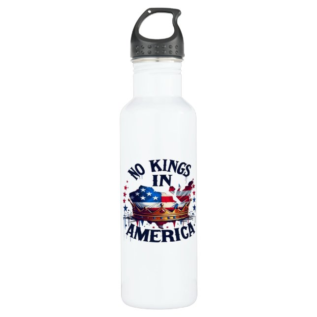 Botella De Agua No Kings In America Classic Retro Cool (Anverso)
