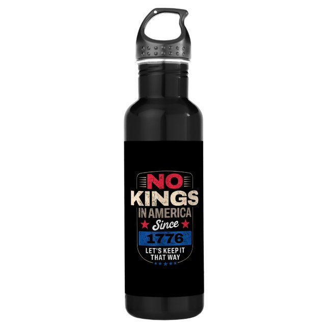 Botella De Agua No Kings In America Retro Classic (Anverso)