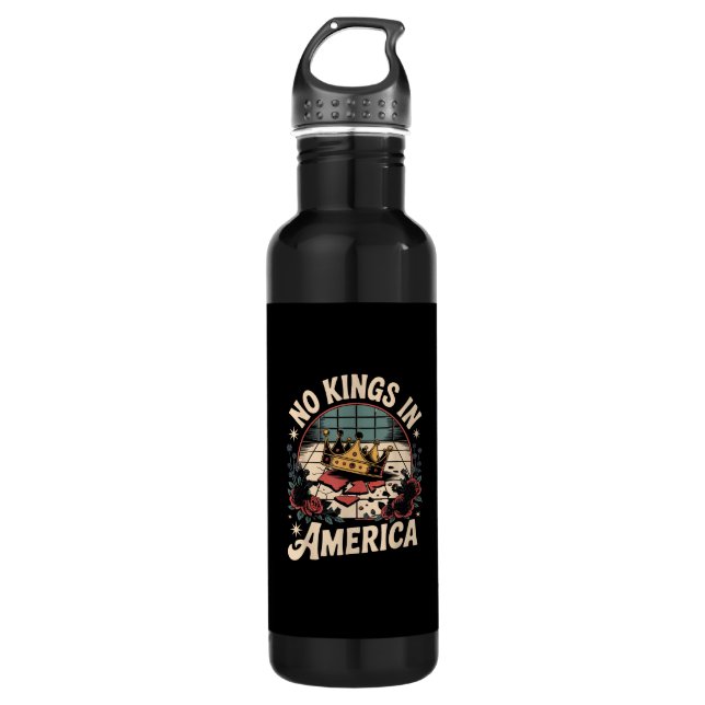 Botella De Agua No Kings In America Retro Classic (Anverso)