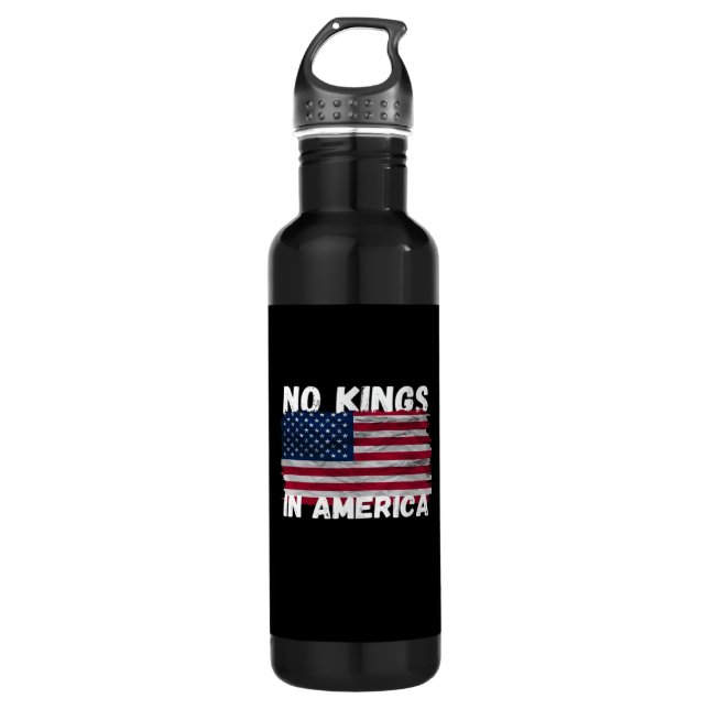 Botella De Agua No Kings In America USA Flag Freedom Classic (Anverso)