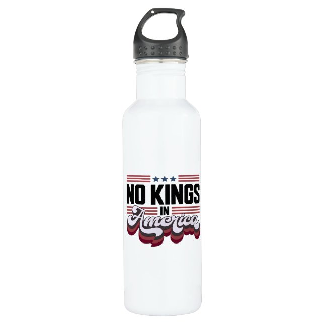 Botella De Agua No Kings In America USA Retro Classic (Anverso)