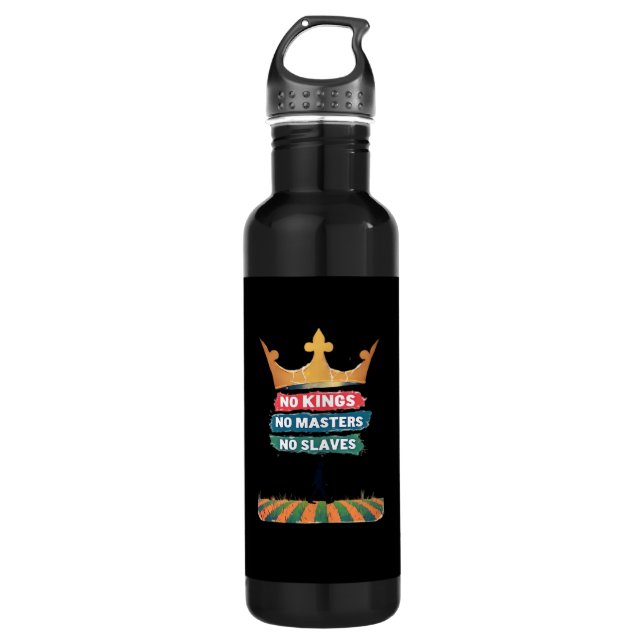 Botella De Agua No Kings No Masters No Slaves Anti Authoritarian P (Anverso)