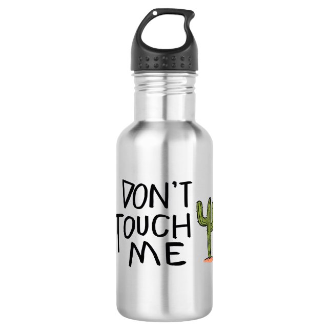 Botella De Agua No me toques Cactus gracioso (Anverso)
