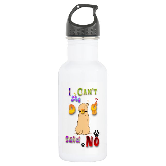Botella De Agua No puedo decir que mi perro no (Anverso)