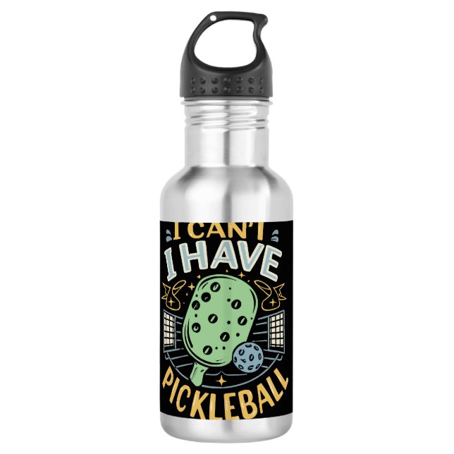 Botella De Agua No puedo tener pickleball (Anverso)