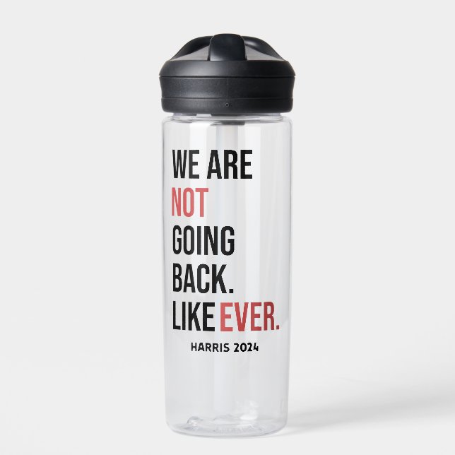 Botella De Agua No regresaremos nunca, votaremos por Harris (Delante)