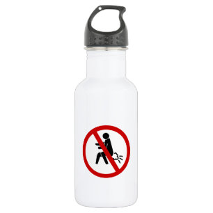 Botella De Agua NO ⚠ Rótulo de inodoros tailandeses divertidos ⚠