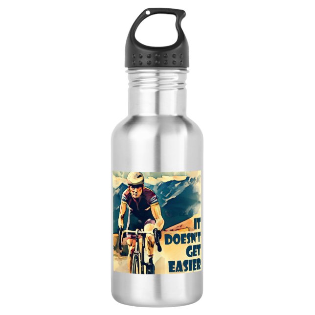 Botella De Agua No se hace más fácil el ciclismo (Anverso)
