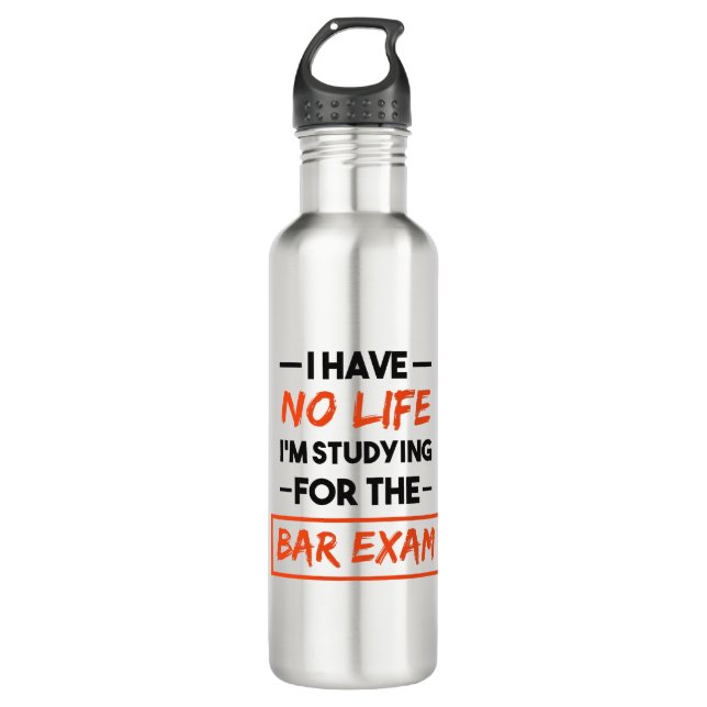 Botella De Agua No tengo vida que estoy estudiando para el examen  (Anverso)