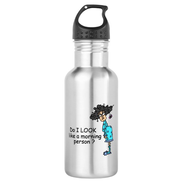 Botella De Agua No una persona matutina (Anverso)