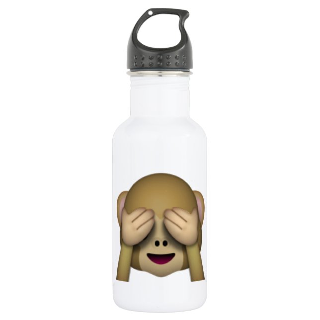Botella De Agua No ver Mono Malvado - Emoji (Anverso)
