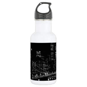 Botella De Agua Noche Black & White New York City