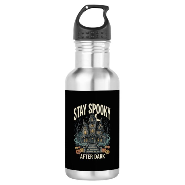 Botella De Agua Noche de Casa Embrujada de Halloween (Anverso)