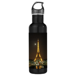 Botella De Agua Noche de la torre Eiffel @