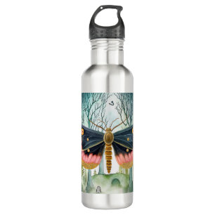 Botella De Agua Noche del bosque de Moho Rosado