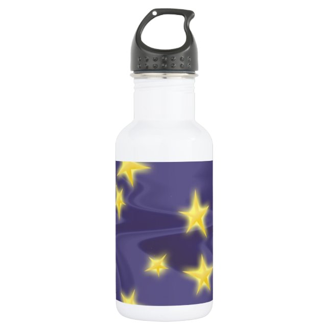Botella De Agua Noche estrellada púrpura; Modelo de estrellas (Anverso)