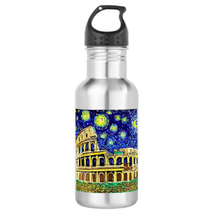Botella De Agua Noche estrellada Roma Italia