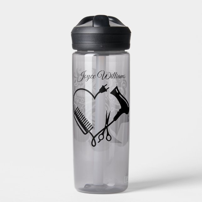 Botella De Agua Nombrado Hair Stylist (Delante)