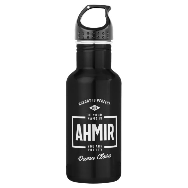 Botella De Agua Nombramiento personalizado de Ahmir Regalo de cump (Anverso)