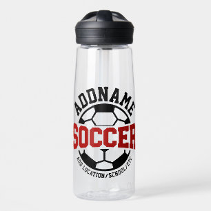 Botella De Agua NOMBRE DE ADD Personalizado Jugador de Fútbol Tipo